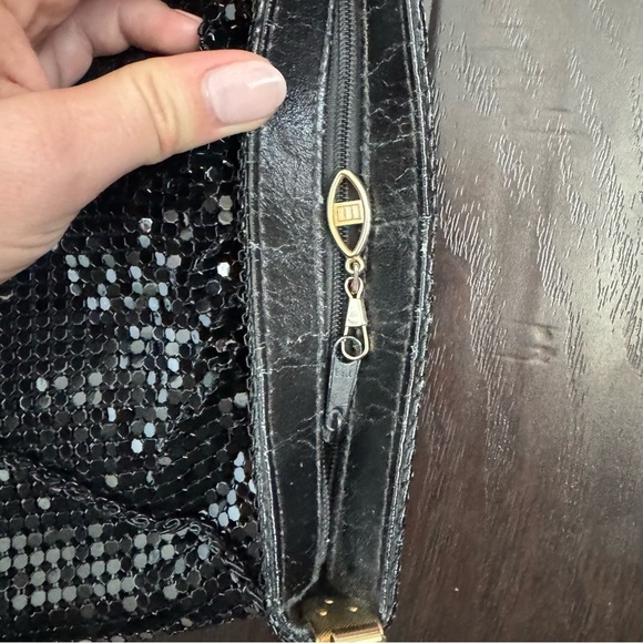Vintage glam Sequin Crossbody Bag - Black fairy goth whimsy art deco - Picture 3 of 6